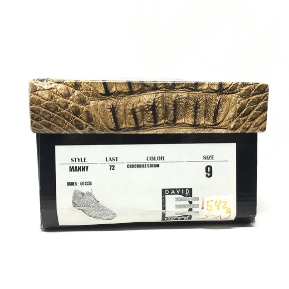 NEW David Eden Oxfords Shoe Size 9 Beige Crocodile main image 7